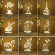 Load image into Gallery viewer, 3D LED Lamp Creative USB Night Lights Novelty Illusion Night Lamp 3D Illusion Table Lamp