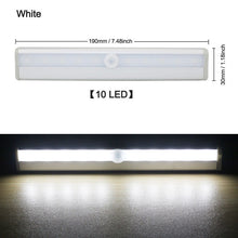 Load image into Gallery viewer, 6/10 LEDs PIR LED Motion Sensor Light Cupboard Wardrobe Bed Lamp LED Under Cabinet Night Light

